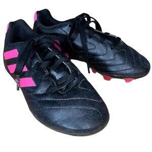 Adidas Goletto VII Girls FG Lace Up Soccer Cleats Black Pink Size 11 FV2895